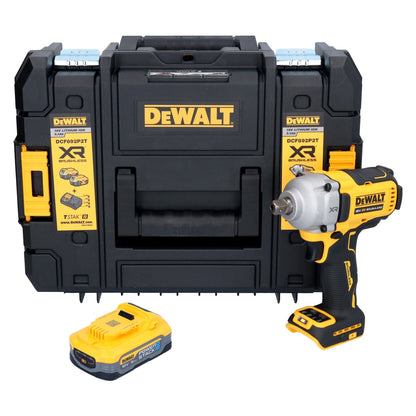 DeWalt DCF 892 NT Akku Schlagschrauber 18 V 813 Nm 1/2" Brushless + 1x Powerstack Akku 5,0 Ah + TSTAK - ohne Ladegerät