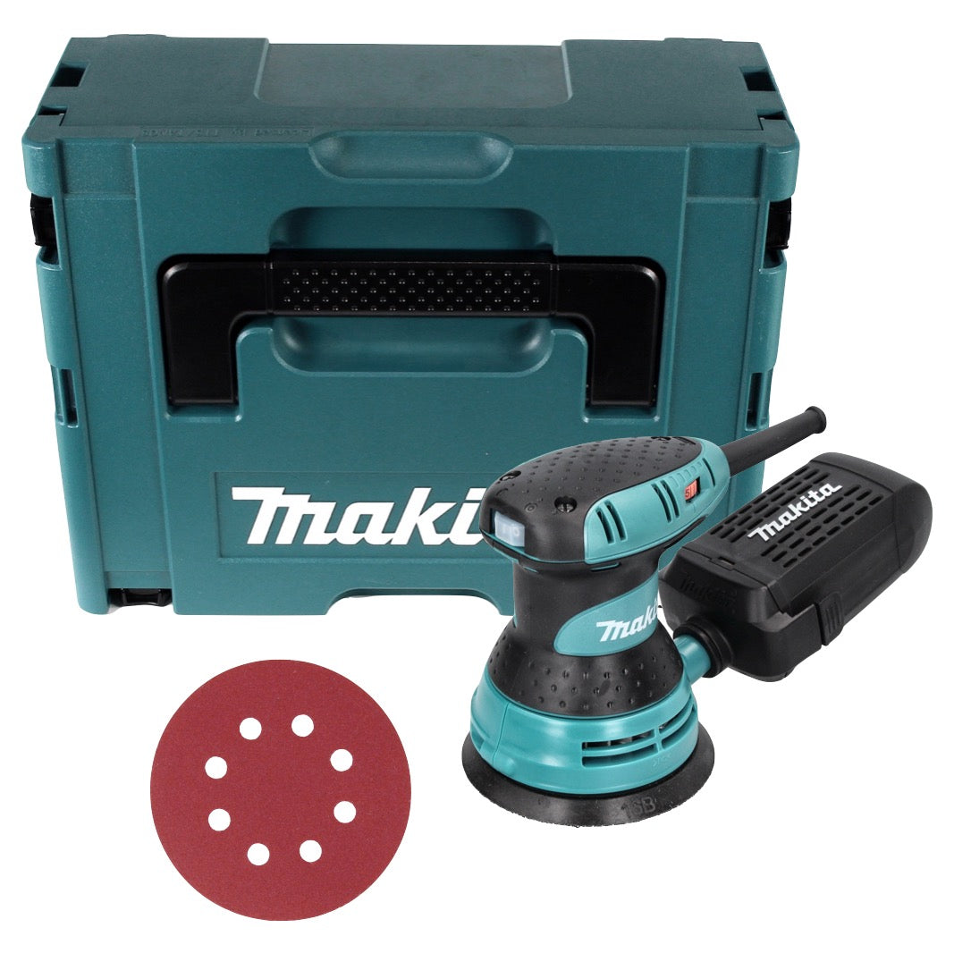 Makita BO 5031 Exzenterschleifer 300 Watt 125 mm + 50x Schleifpapier K240 + Makpac