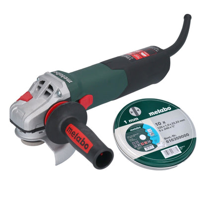 Metabo WE 15-125 Meuleuse d'angle rapide 1550 W 125 mm + 10x disques à tronçonner