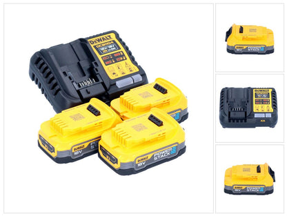 DeWalt DCB 1104 E3 Akku Starter Set 12 V / 18 V 3x Powerstack Akku 1,7 Ah + DCB 1104 Ladegerät