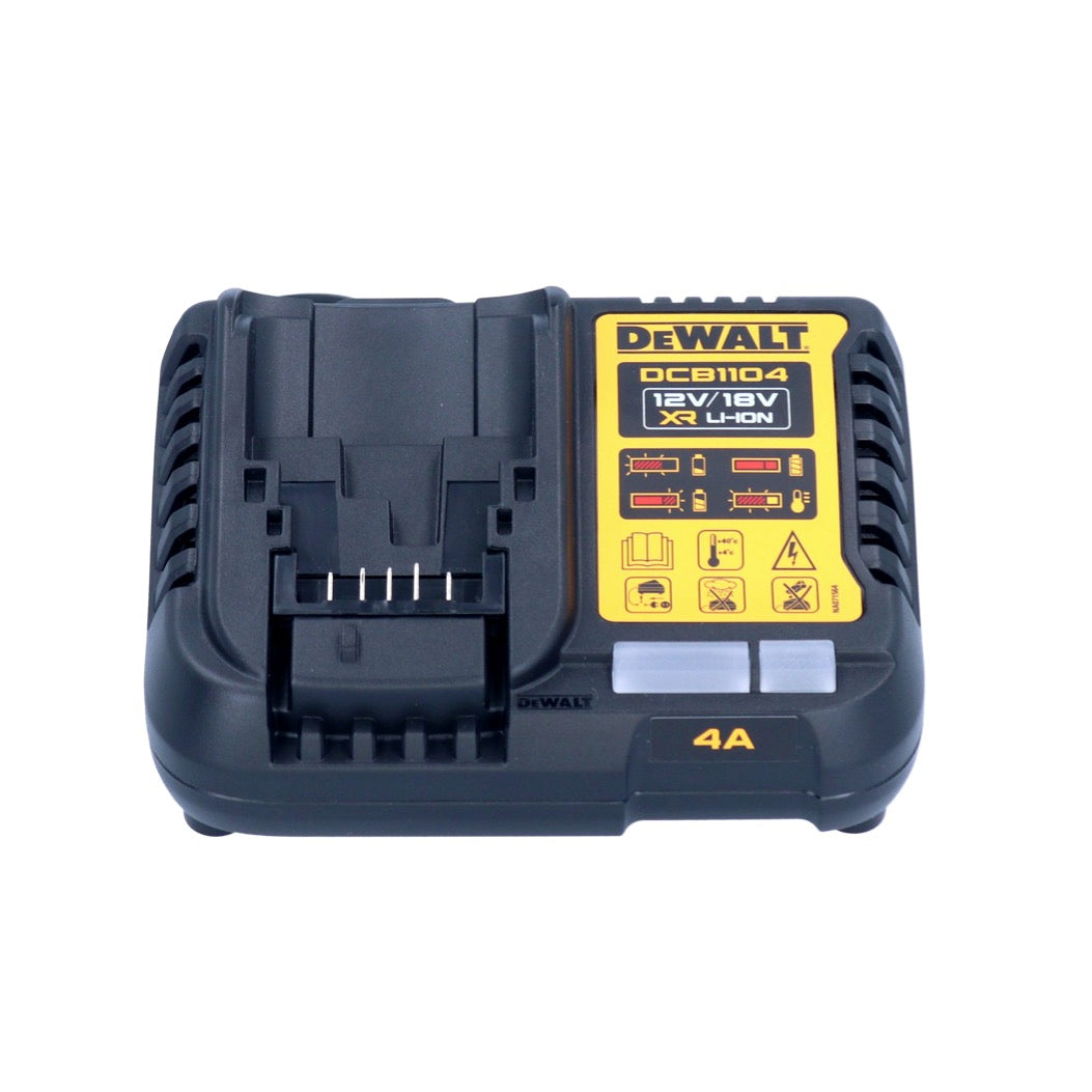 DeWalt DCB 1104 E4 Akku Starter Set 12 V / 18 V 4x Powerstack Akku 1,7 Ah + DCB 1104 Ladegerät