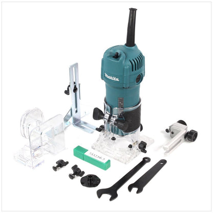 Makita 3710 - 530 W Kantenfräse mit transparenten Führungsschuh und 6 mm Ø - Toolbrothers