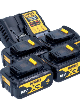 DeWalt DCB 1104 M4 kit de démarrage de batterie 12 V / 18 V 4x batteries 4,0 Ah + chargeur DCB 1104