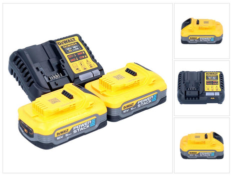 Kit de démarrage de batterie DeWalt DCB 1104 H2 12 V / 18 V 2x batterie Powerstack 5,0 Ah + chargeur DCB 1104