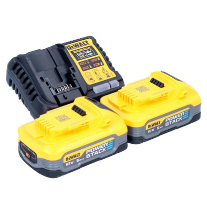 Kit de démarrage de batterie DeWalt DCB 1104 H2 12 V / 18 V 2x batterie Powerstack 5,0 Ah + chargeur DCB 1104