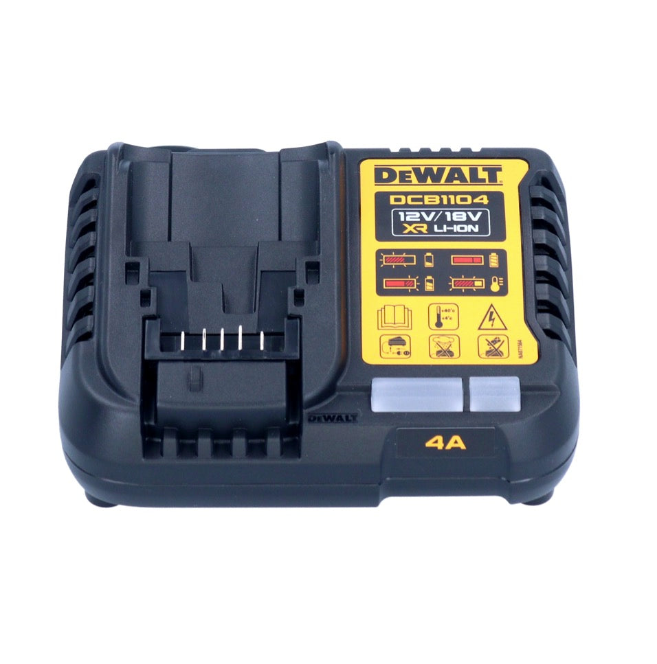 DeWalt DCB 1104 H4 kit de démarrage de batterie 12 V / 18 V 4x batterie Powerstack 5,0 Ah + chargeur DCB 1104