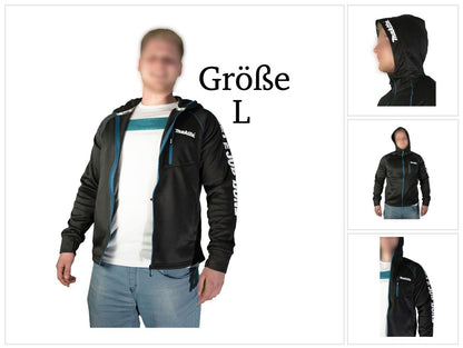 Makita Polar Tec Hoodie Jacket L avec capuche travail et loisirs (98P214-L) 100% polyester