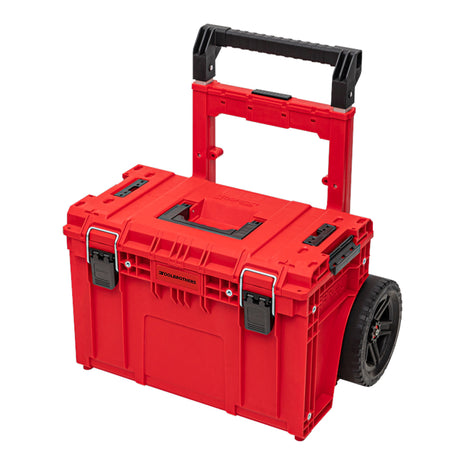 Toolbrothers RHINO XL Cart Mobiler Werkzeugkoffer ULTRA Custom stapelbar 590 x 425 x 660 mm 37 l IP66 100 kg belastbar mit Doppelteleskopstiel aus Aluminium