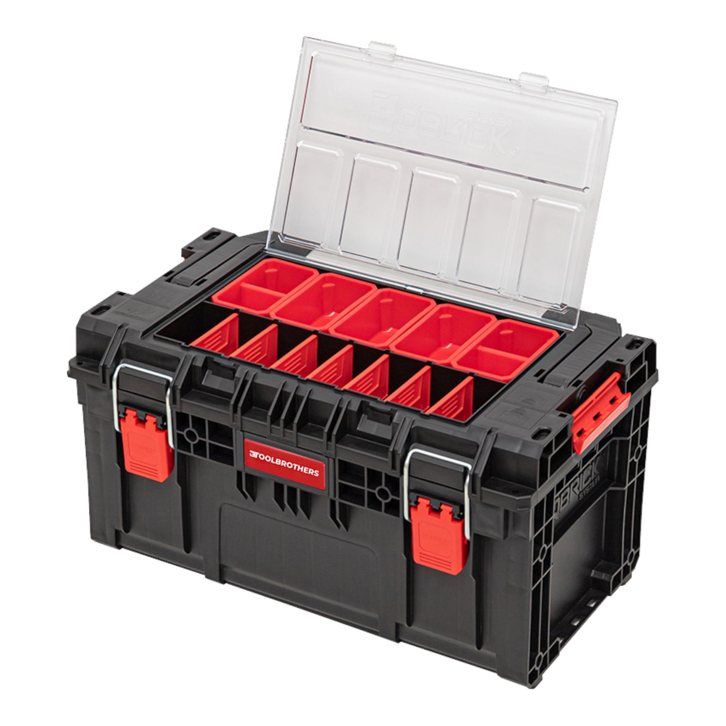 Toolbrothers RHINO XL Werkzeugkoffer ECO Handling+ 535 x 327 x 277 mm 26 l stapelbar IP66 mit Organizer