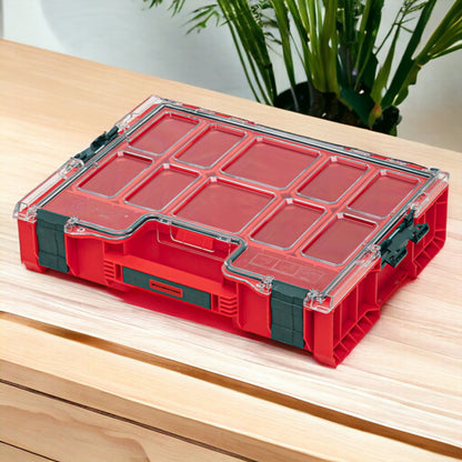 Toolbrothers RHINO L Organiseur ULTRA hauteur XL boîtes empilables 452 x 358 x 110 mm 9 l IP54 avec 8 compartiments