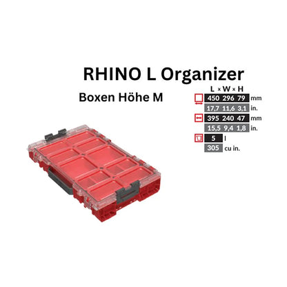 Toolbrothers RHINO L Organiseur ULTRA hauteur M boîtes 452 x 296 x 79 mm 5 l empilable IP54