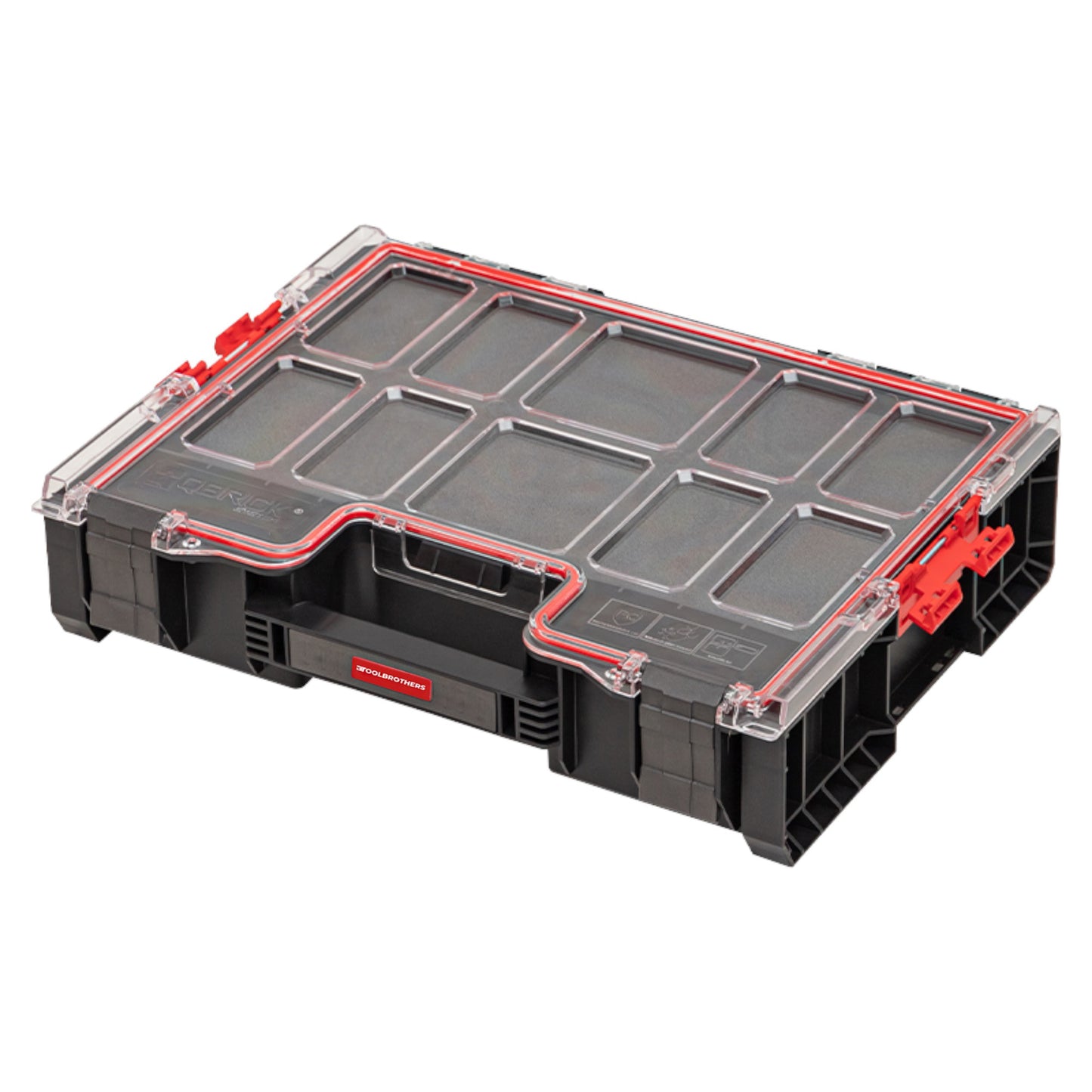 Toolbrothers RHINO L Organiseur ECO Hauteur XL Personnalisé Multicouche 452 x 358 x 110 mm 9 l empilable IP54