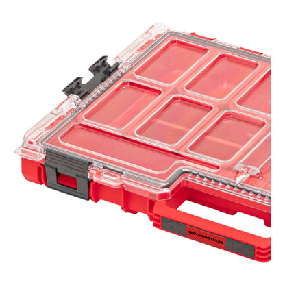 Toolbrothers RHINO XXL Organizer ULTRA Höhe L Boxen stapelbar 531 x 379 x 77 mm 6 l IP66 mit 10 Inlays