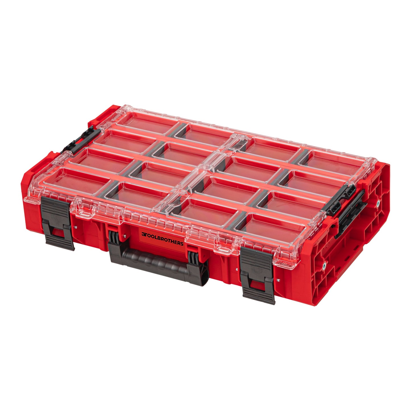 Toolbrothers RHINO XXL Organizer ULTRA Höhe XL Boxen+ Custom stapelbar 582 x 387 x 131 mm 13,5 l IP66 mit 4 Inlays und 12 Trennwänden