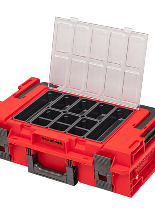 Toolbrothers Maletín de herramientas RHINO XXL ULTRA Handling+ altura M Organizador modular personalizado 585 x 385 x 190 mm 15,4 l apilable IP66