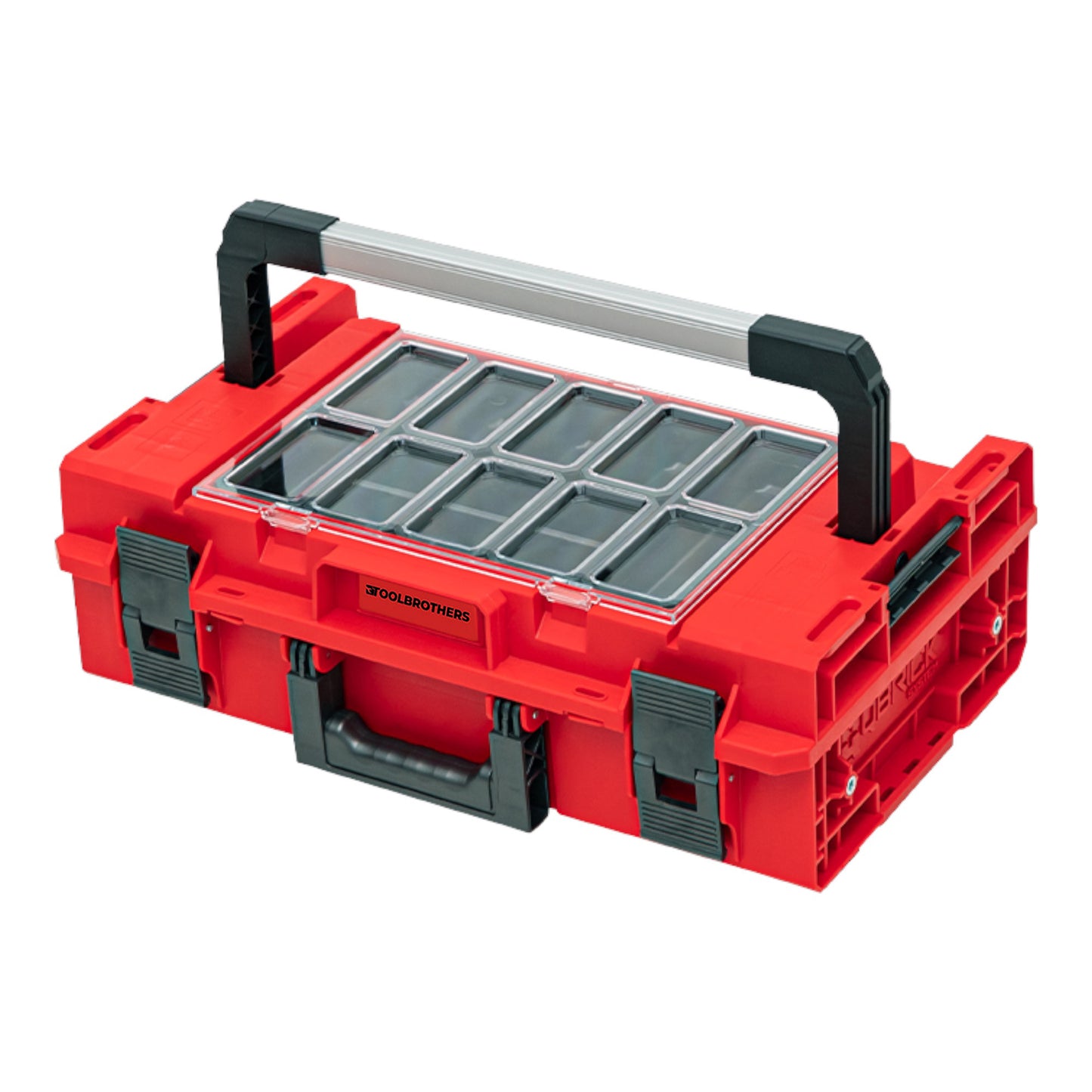 Toolbrothers RHINO XXL Werkzeugkoffer ULTRA Handling+ Höhe M Custom modularer Organizer 585 x 385 x 190 mm 15,4 l stapelbar IP66