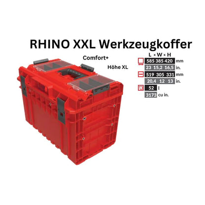 Mallette à outils Toolbrothers RHINO XXL ULTRA Confort+ hauteur XL Organisateur modulaire sur mesure 585 x 385 x 420 mm 52 l empilable IP66