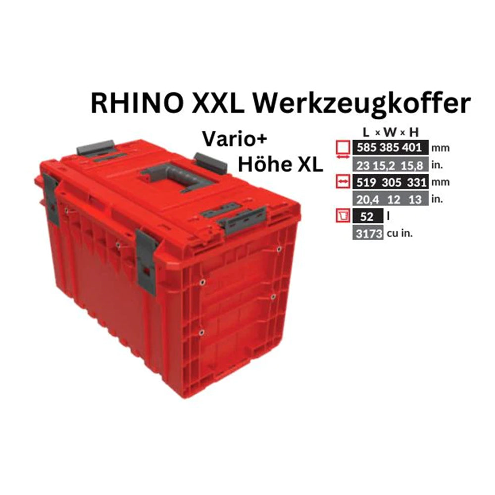 Mallette à outils Toolbrothers RHINO XXL ULTRA Vario+ hauteur XL Organisateur modulaire sur mesure 585 x 385 x 420 mm 52 l empilable IP66