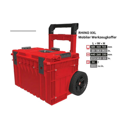 Toolbrothers RHINO XXL Cart Mallette à outils mobile Cart+ ULTRA Empilable sur mesure 641 x 485 x 660 mm 52 l IP66