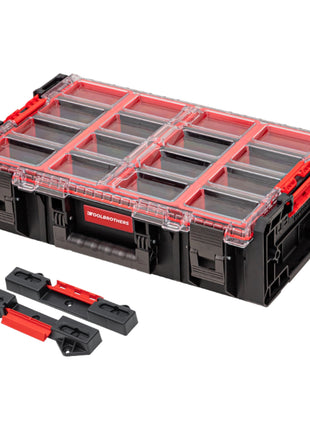 Toolbrothers RHINO XXL Organisateur ECO hauteur XXL + Adaptateur Connect 582 x 387 x 172 mm 19,5 l IP66 avec 4 compartiments et 12 séparateurs