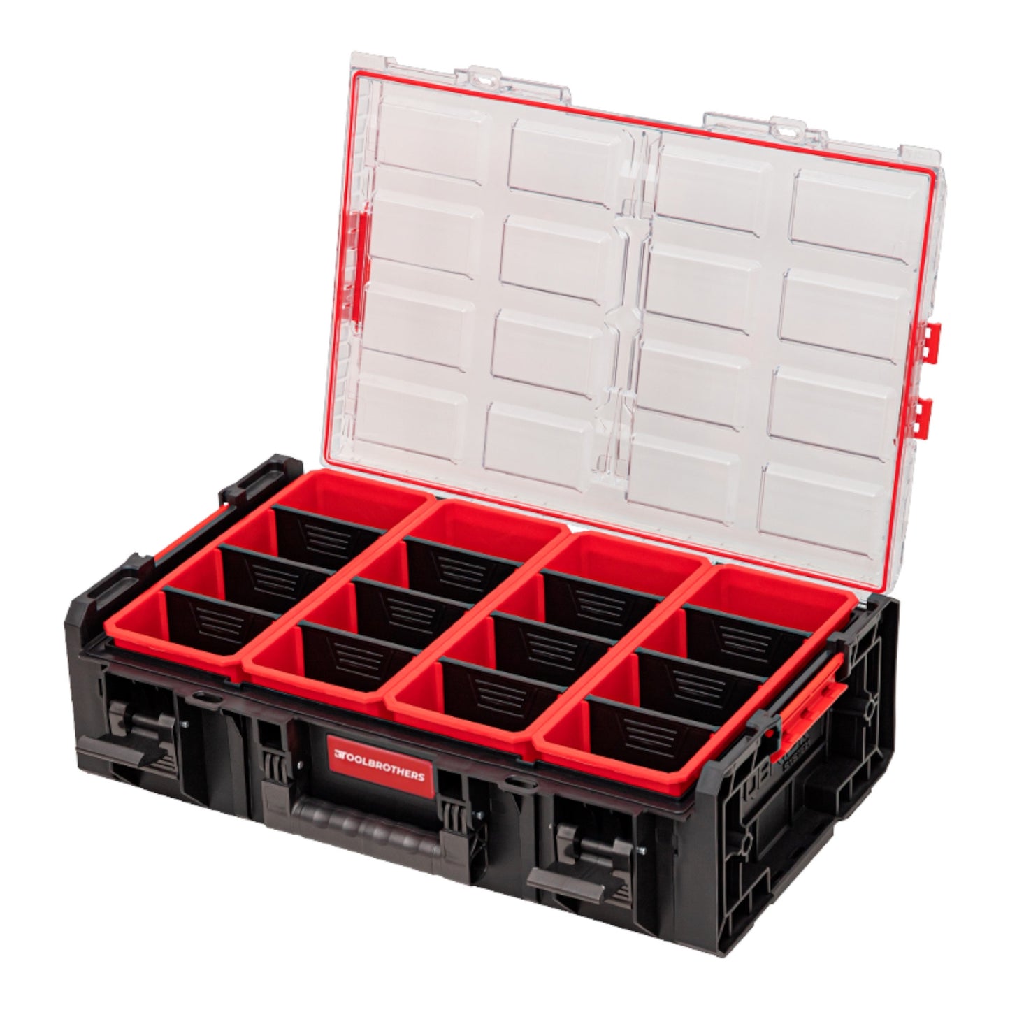 Toolbrothers RHINO XXL Organisateur ECO hauteur XXL + Adaptateur Connect 582 x 387 x 172 mm 19,5 l IP66 avec 4 compartiments et 12 séparateurs