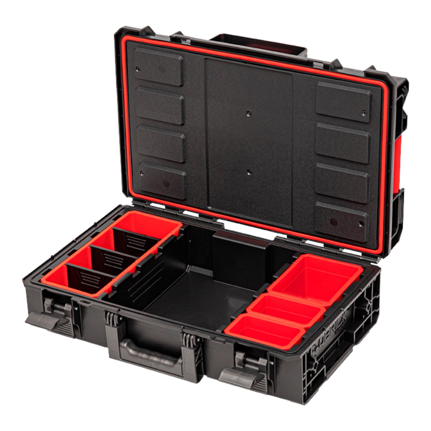 Toolbrothers RHINO XXL Werkzeugkoffer ECO Work+ Höhe M modularer Organizer 585 x 385 x 190 mm 15,4 l stapelbar IP66