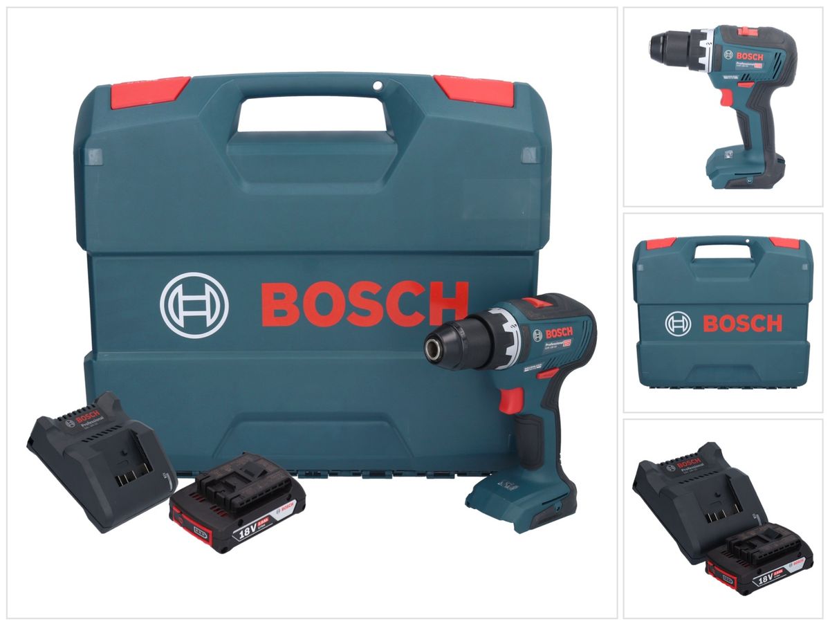 Bosch GSR 18V-55 Professional perceuse-visseuse sans fil 18 V 55 Nm sans balais + 1x batterie 2,0 Ah + chargeur + mallette en L