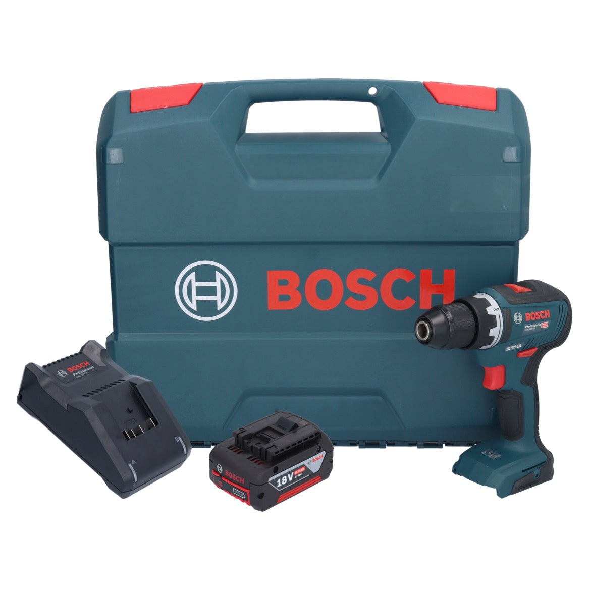 Bosch GSR 18V-55 Professional perceuse-visseuse sans fil 18 V 55 Nm sans balais + 1x batterie 4,0 Ah + chargeur + mallette en L