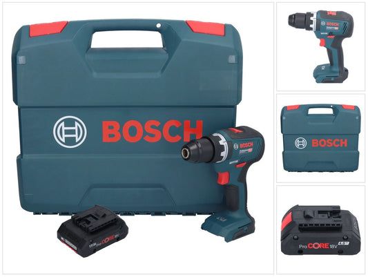 Bosch GSR 18V-55 Professional Perceuse-visseuse sans fil 18 V 55 Nm sans balais + 1x batterie ProCORE 4,0 Ah + L-Case - sans chargeur