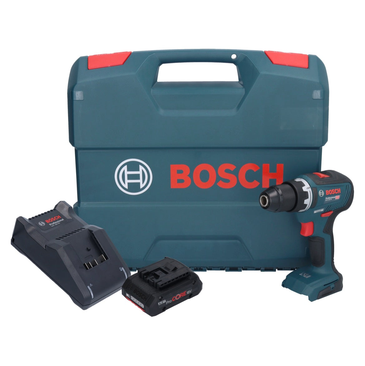 Bosch GSR 18V-55 Professional Akku Bohrschrauber 18 V 55 Nm Brushless + 1x ProCORE Akku 4,0 Ah + Ladegerät + L-Case