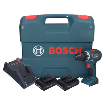 Bosch GSR 18V-55 Professional Akku Bohrschrauber 18 V 55 Nm Brushless + 2x ProCORE Akku 4,0 Ah + Ladegerät + L-Case