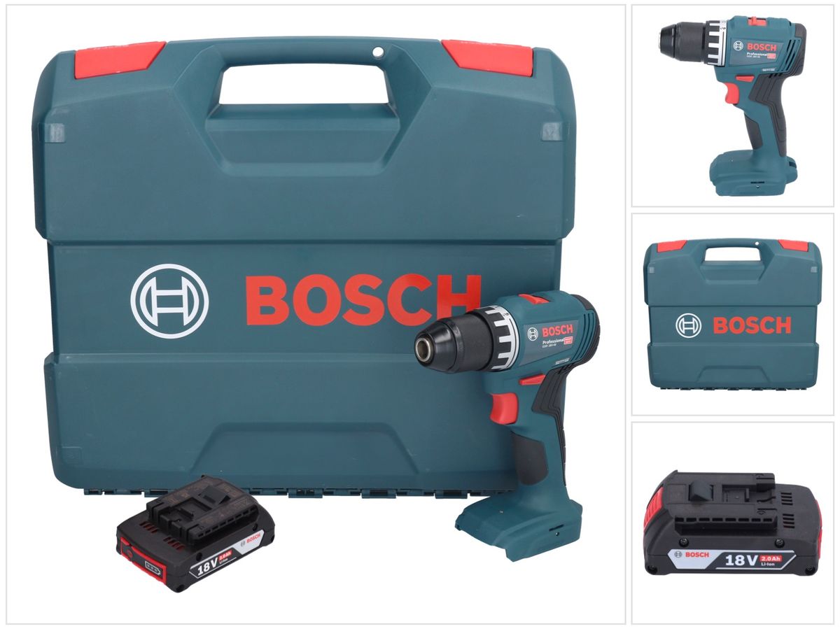 Bosch GSR 18V-45 Professional perceuse-visseuse sans fil 18 V 45 Nm sans balais + 1x batterie 2,0 Ah + mallette en L - sans chargeur