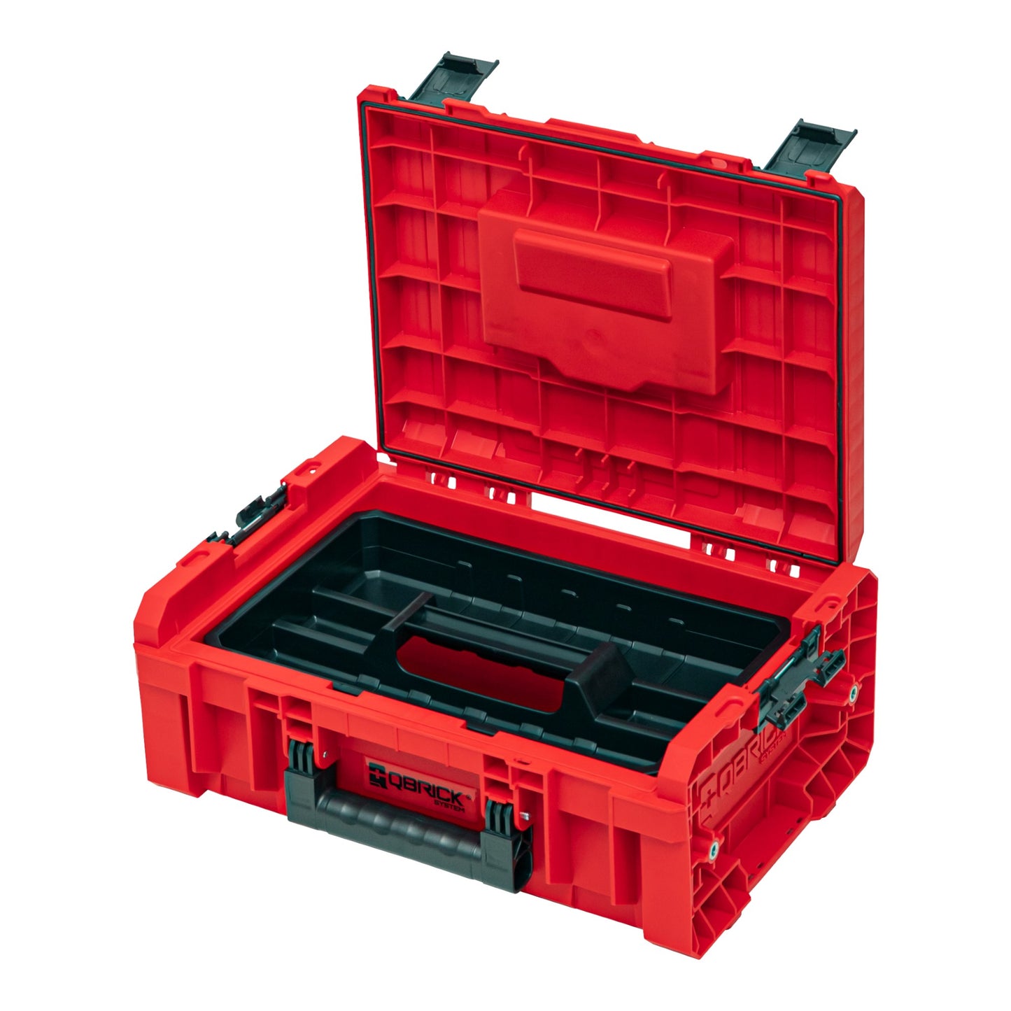 Qbrick System PRO RED ULTRA HD Werkzeugwagen 3 in 1 Set Drawer 3 Toolbox 2.0 Expert + PRO Technik Case 2.0 + PRO Cart 2.0