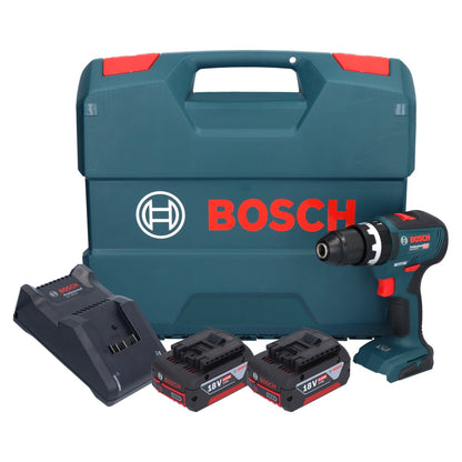 Perceuse à percussion sans fil Bosch GSB 18V-55 Professional 18 V 55 Nm sans balais (0615990L7C) + 2 batteries 4,0 Ah + chargeur + mallette