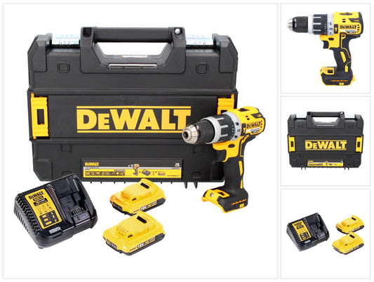 Perceuse à percussion sans fil DeWalt DCD 796 D2T 18 V 70 Nm sans balais + 2 batteries 2,0 Ah + chargeur + TSTAK