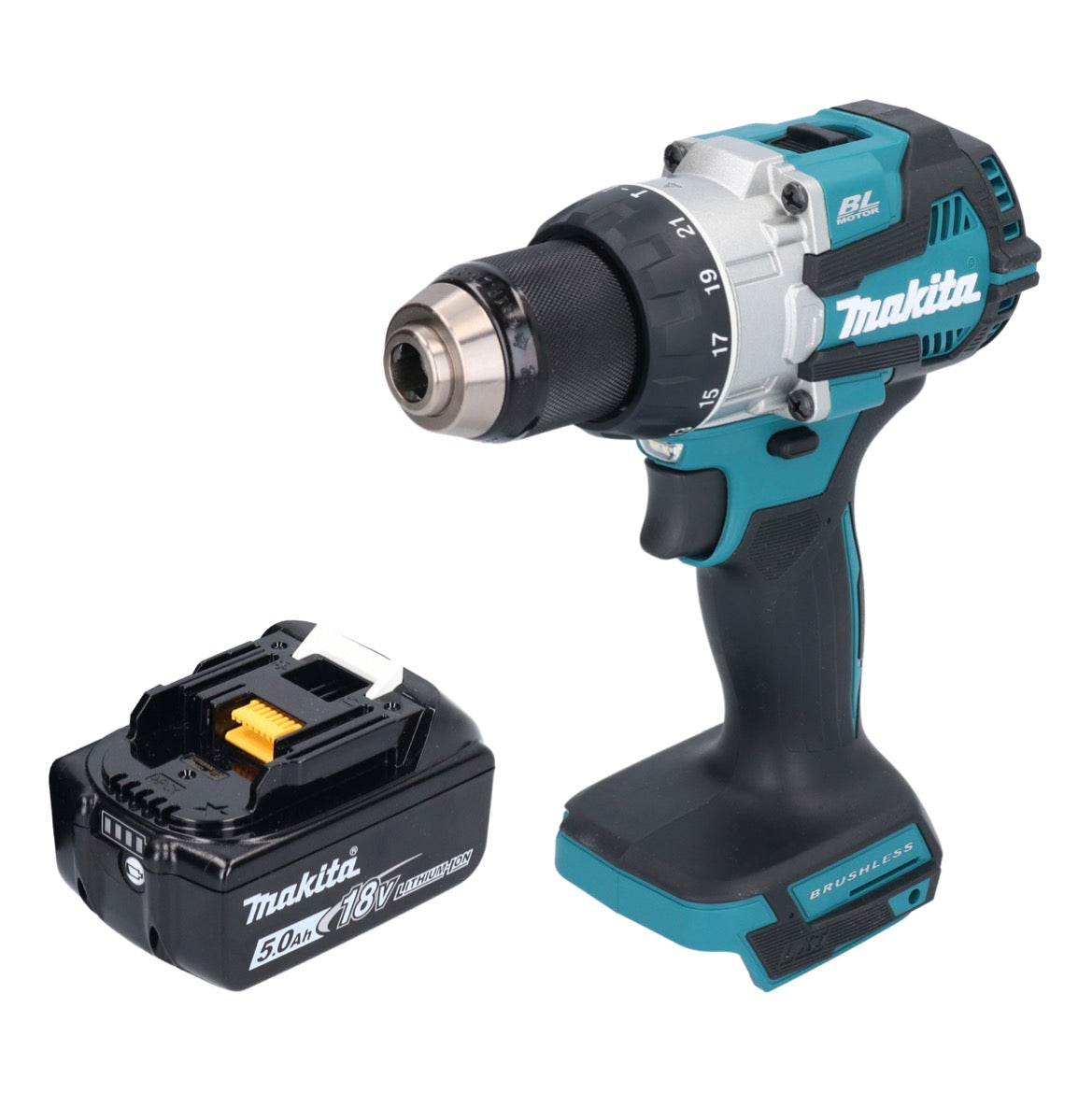 Makita DHP 489 T1 perceuse à percussion sans fil 18 V 73 Nm sans balai + 1x batterie 5,0 Ah - sans chargeur