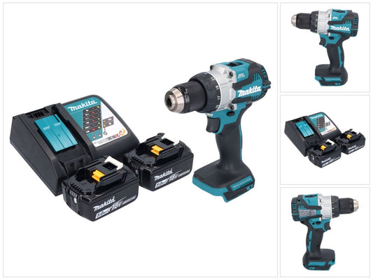 Makita DHP 489 RT Akku Schlagbohrschrauber 18 V 73 Nm Brushless + 2x Akku 5,0 Ah + Ladegerät