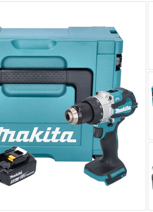 Makita DHP 489 T1J perceuse à percussion sans fil 18 V 73 Nm sans balai + 1x batterie 5,0 Ah + Makpac - sans chargeur