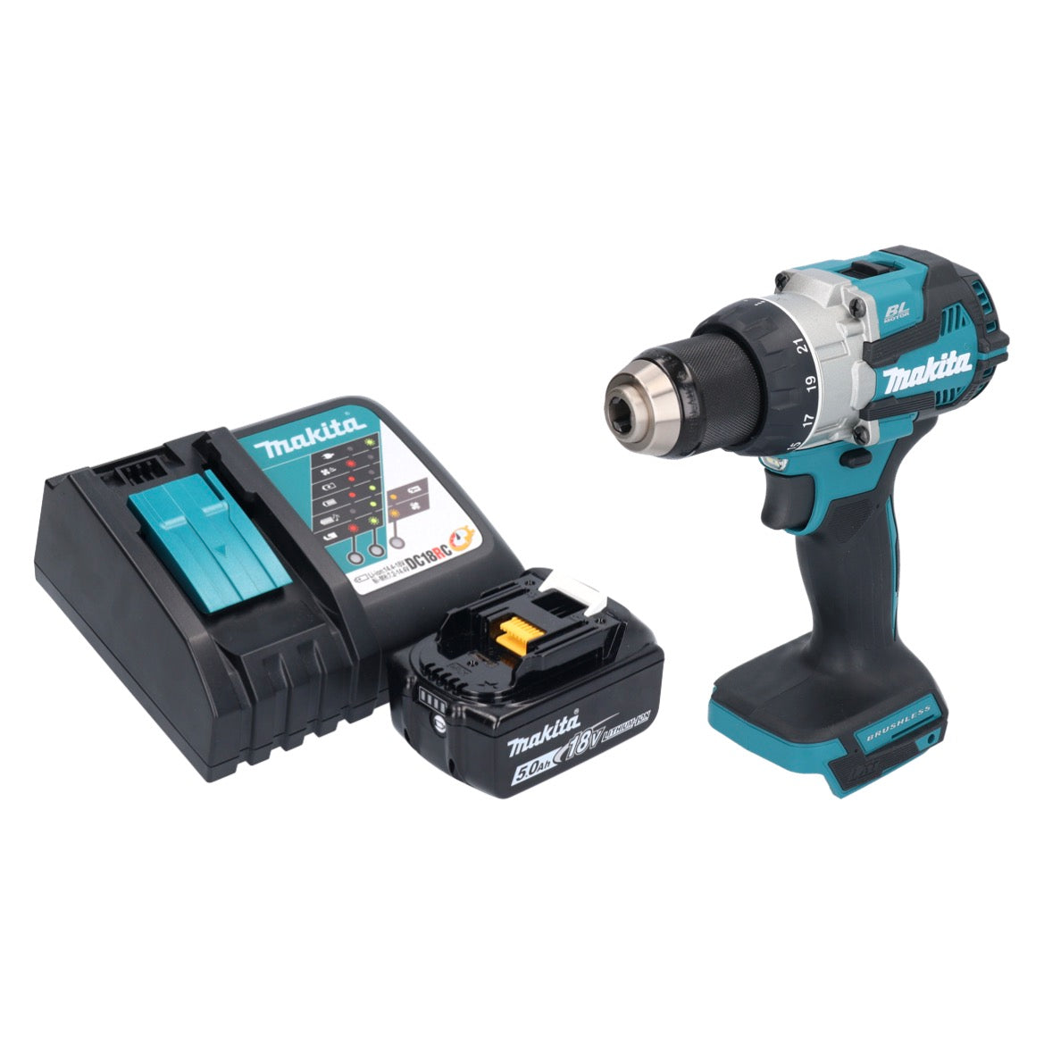 Makita DDF 489 RT1 perceuse-visseuse sans fil 18 V 73 Nm sans balais + 1x batterie 5,0 Ah + chargeur