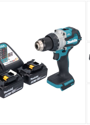 Makita DDF 489 RT perceuse-visseuse sans fil 18 V 73 Nm sans balai + 2x batteries 5,0 Ah + chargeur