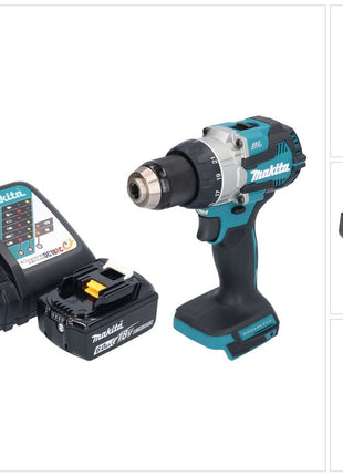 Makita DDF 489 RG1 perceuse-visseuse sans fil 18 V 73 Nm sans balais + 1x batterie 6,0 Ah + chargeur