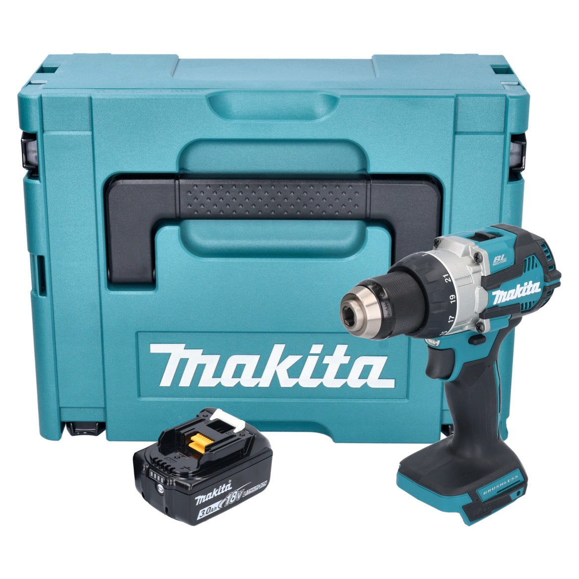 Makita DDF 489 F1J perceuse-visseuse sans fil 18 V 73 Nm sans balais + 1x batterie 3,0 Ah + Makpac - sans chargeur