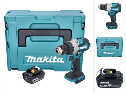 Makita DDF 489 T1J perceuse-visseuse sans fil 18 V 73 Nm sans balais + 1x batterie 5,0 Ah + Makpac - sans chargeur