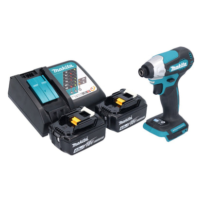 Makita DTD 157 RM Akku Schlagschrauber 18 V 140 Nm 1/4" Brushless + 2x Akku 4,0 Ah + Ladegerät