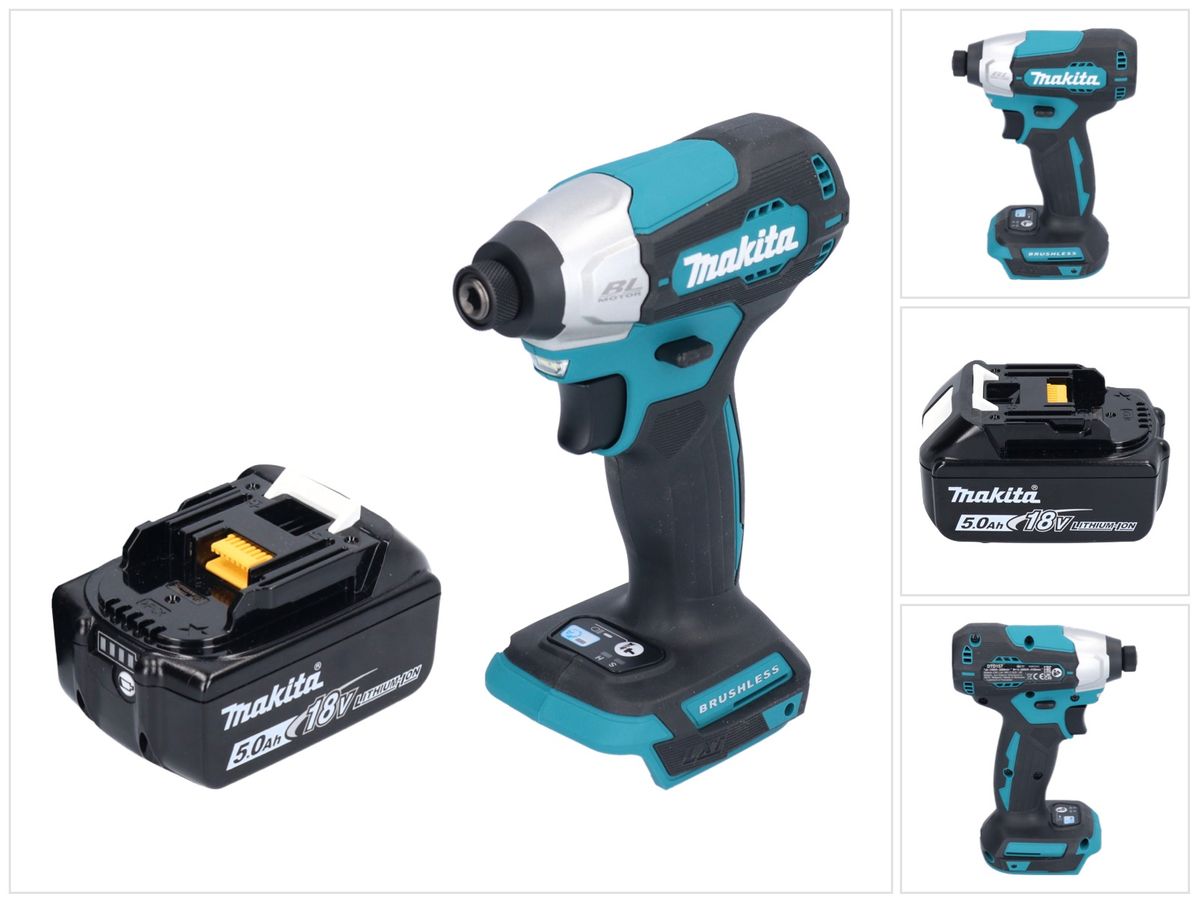 Makita DTD 157 T1 clé à chocs sans fil 18 V 140 Nm 1/4" brushless + 1x batterie 5,0 Ah - sans chargeur