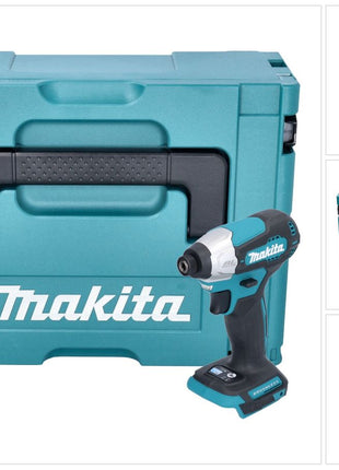 Makita DTD 157 ZJ llave de impacto a batería 18 V 140 Nm 1/4" sin escobillas + Makpac - sin batería, sin cargador