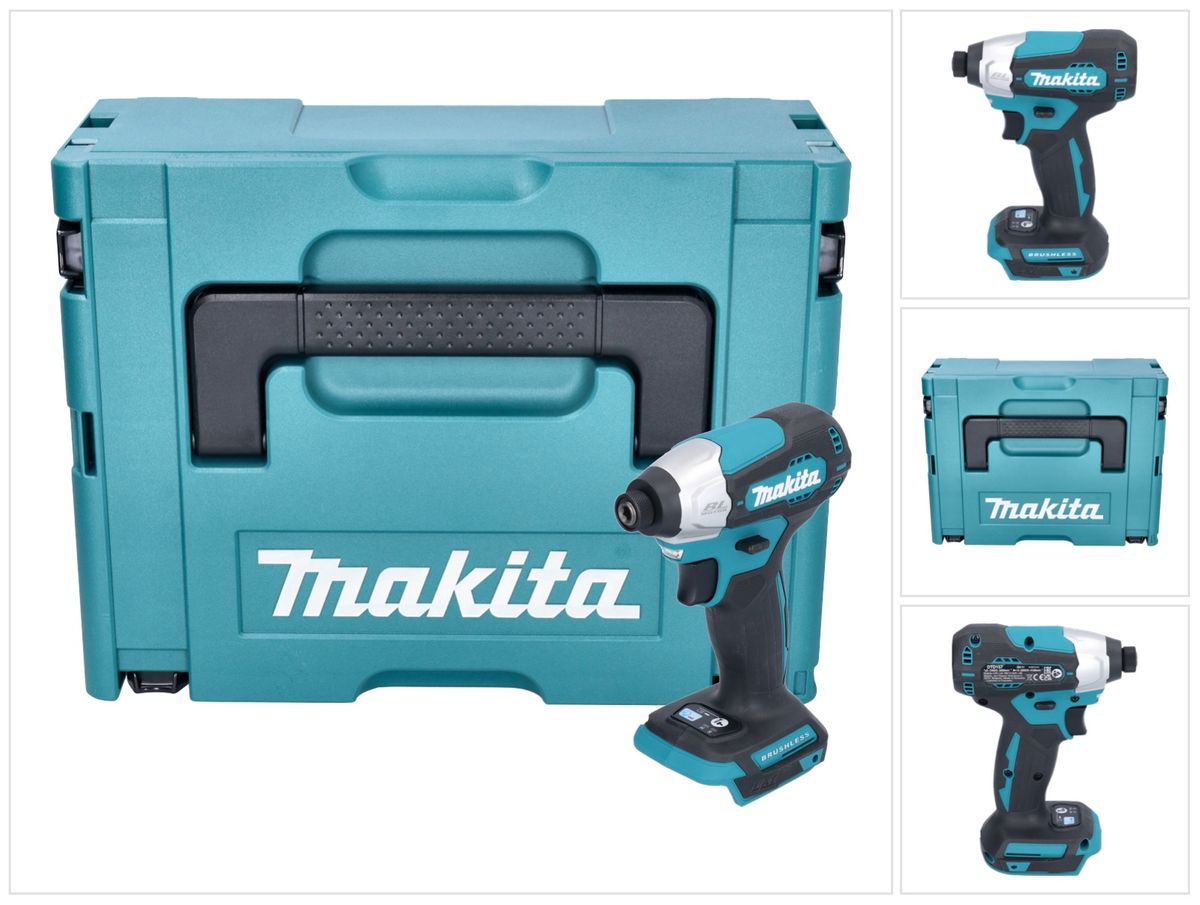 Makita DTD 157 ZJ Akku Schlagschrauber 18 V 140 Nm 1/4" Brushless + Makpac - ohne Akku, ohne Ladegerät