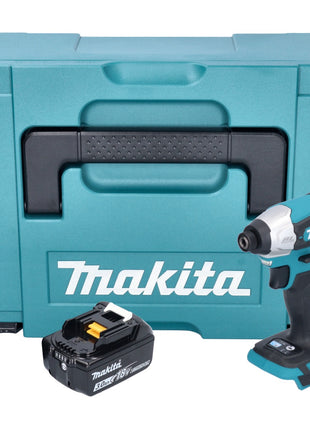 Makita DTD 157 F1J Clé à chocs sans fil 18 V 140 Nm 1/4" sans balais + 1x batterie 3,0 Ah + Makpac - sans chargeur