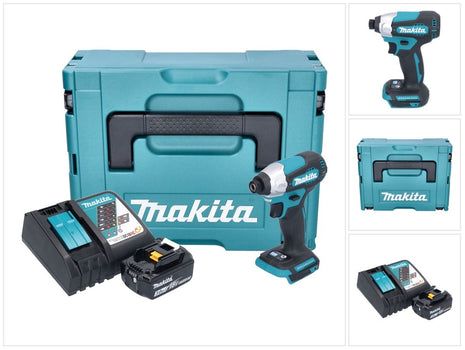 Makita DTD 157 RF1J clé à chocs sans fil 18 V 140 Nm 1/4" sans balai + 1x batterie 3,0 Ah + chargeur + Makpac