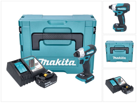 Makita DTD 157 RT1J clé à chocs sans fil 18 V 140 Nm 1/4" sans balai + 1x batterie 5,0 Ah + chargeur + Makpac